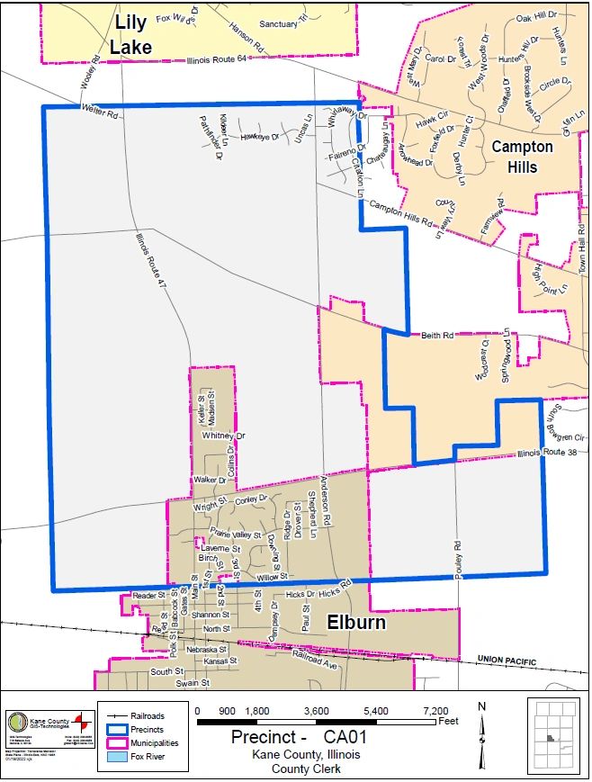 Map of Campton Township precinct CA01.