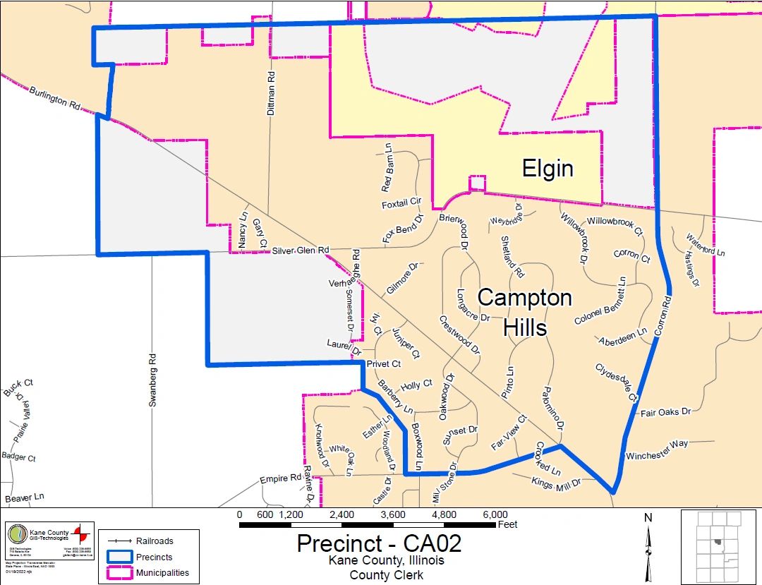 Map of Campton Township precinct CA02.