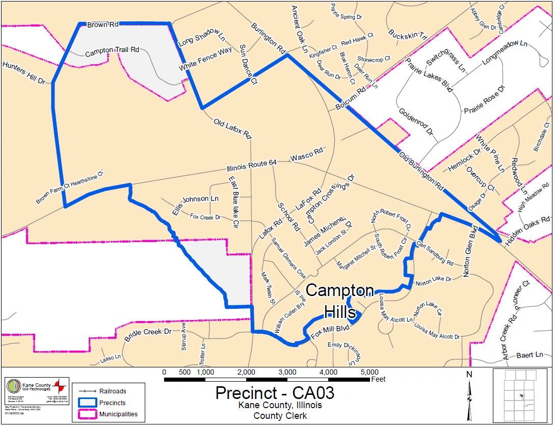 Map of Campton Township precinct CA03.