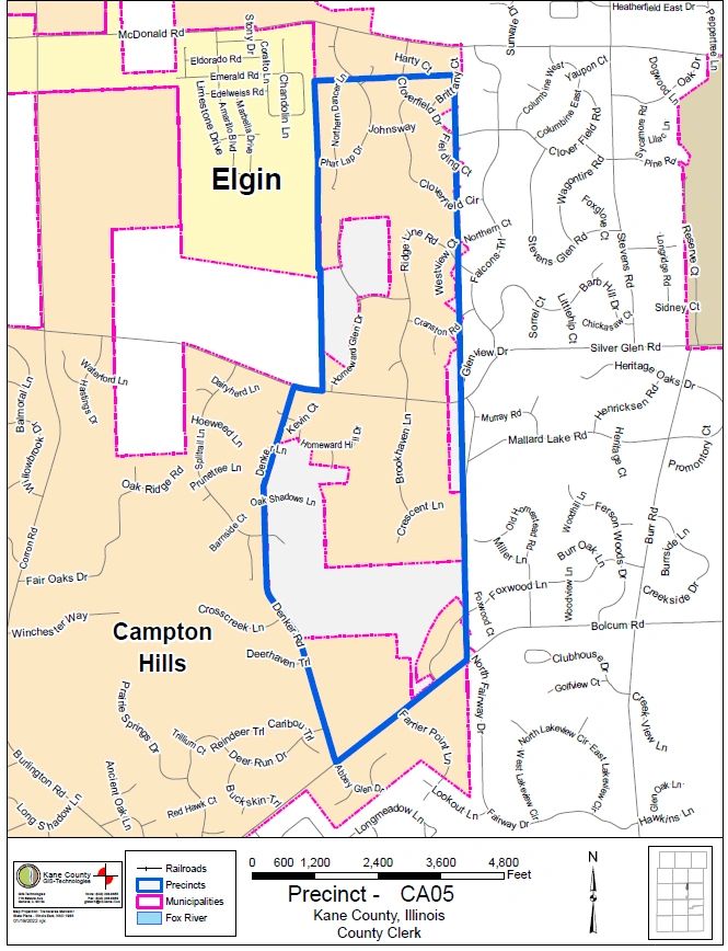 Map of Campton Township precinct CA05.