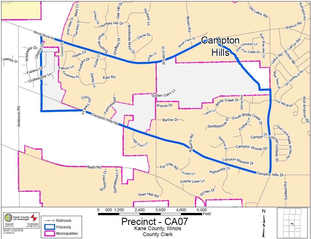 Map of Campton Township precinct CA07.