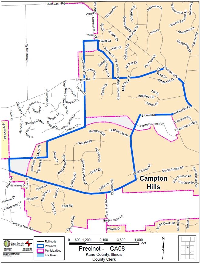 Map of Campton Township precinct CA08.