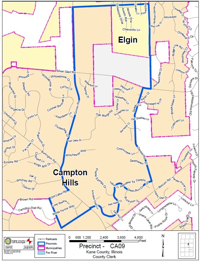 Map of Campton Township precinct CA09.