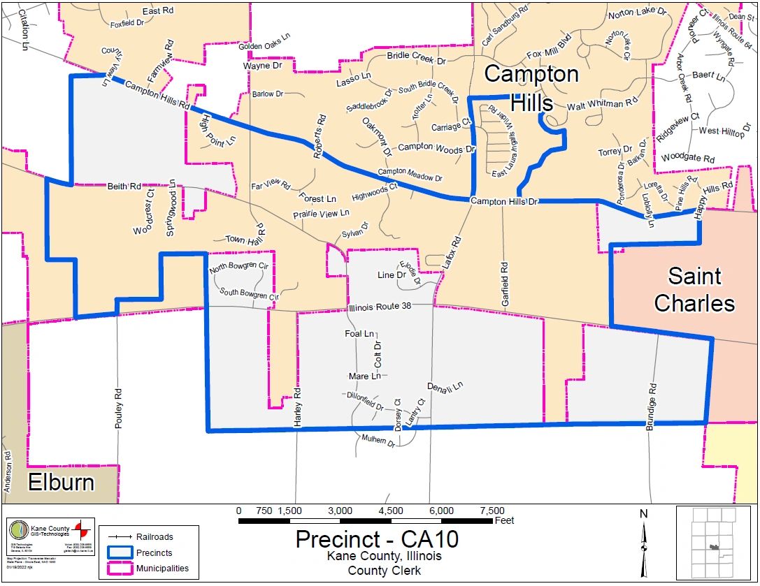 Map of Campton Township precinct CA10.