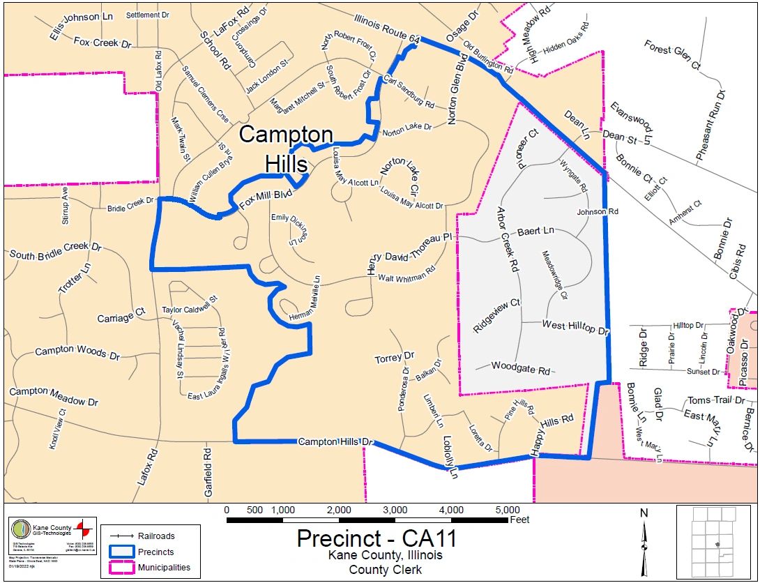 Map of Campton Township precinct CA11.