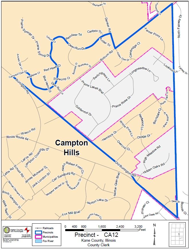 Map of Campton Township precinct CA12.